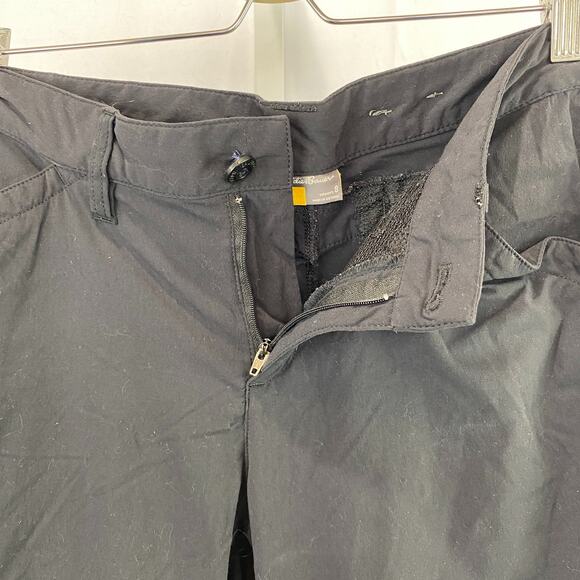 EDDIE BAUER Stretch Nylon Roll Up Pants Zip Fly Camp Hike Outdoor Black Size 8 - Picture 7 of 10